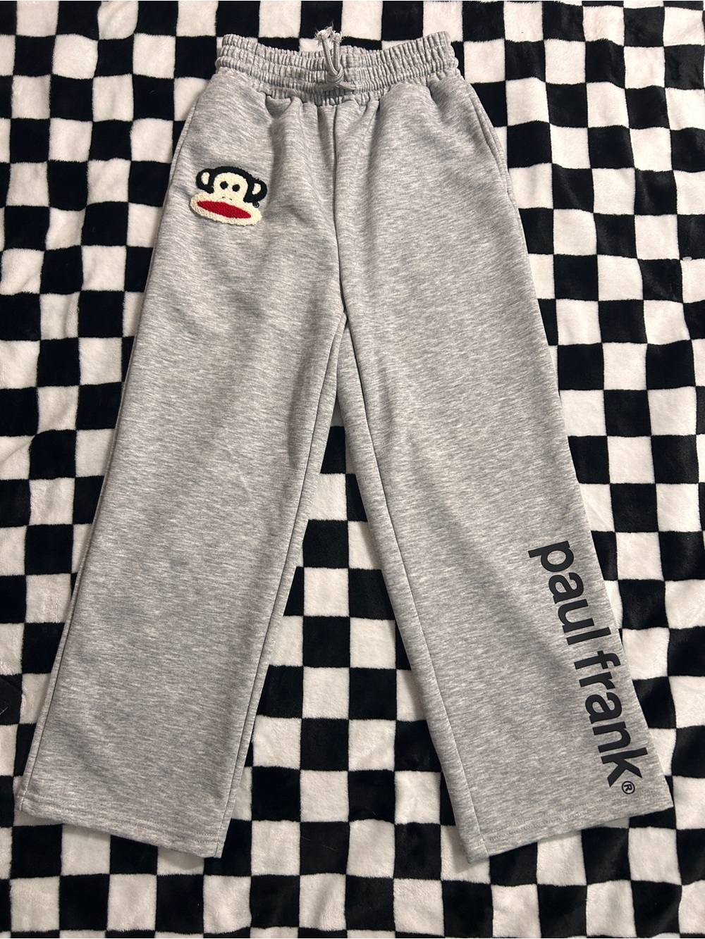 Paul Frank Gray Sweatpants with Monkey Patch